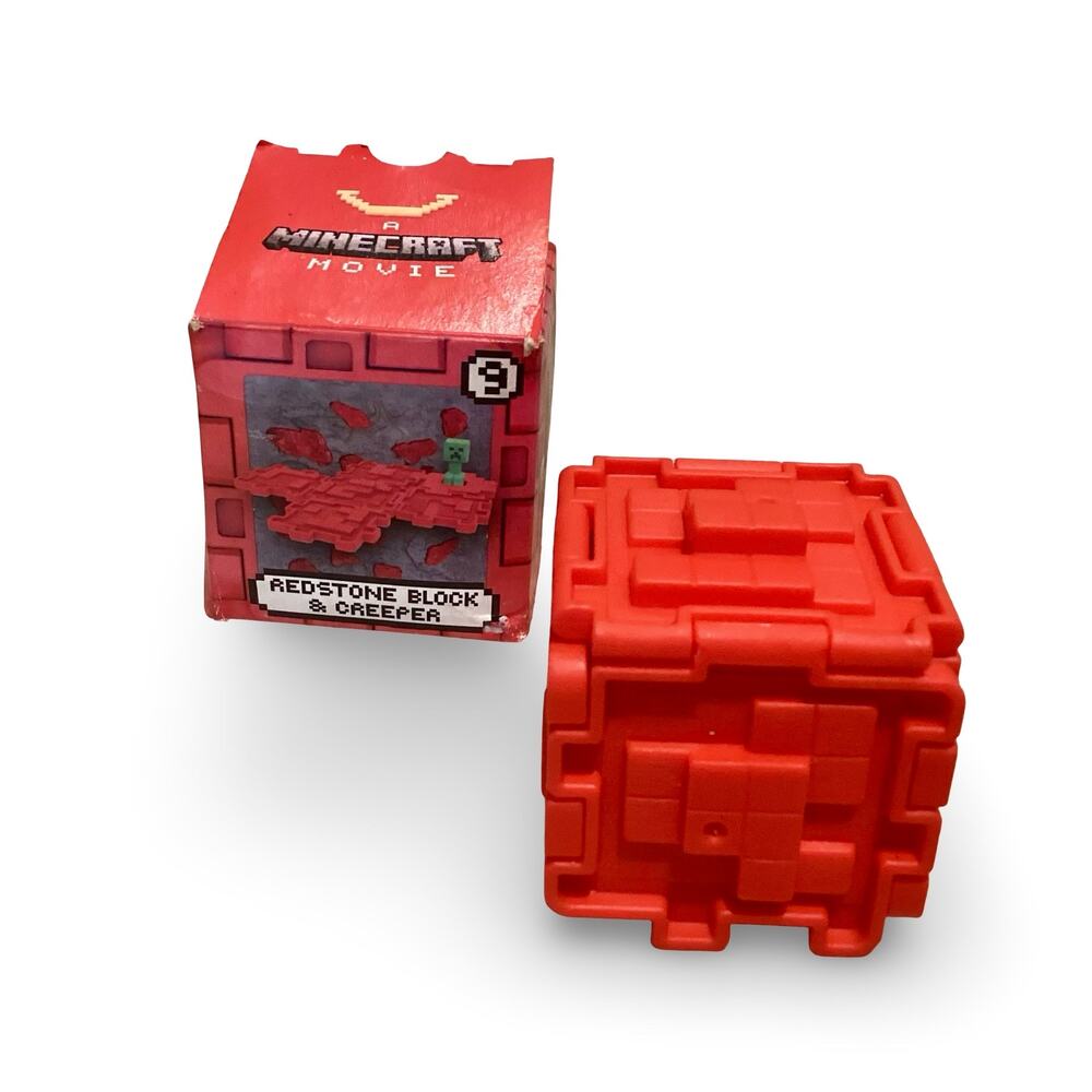 2025 McDonald’s Minecraft Happy Meal Toy #9 Redstone Block, NO CREEPER